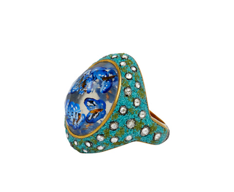 Carved Butterfly Garden Ring