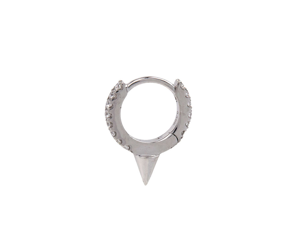 1/4 White Gold Diamond Eternity Spike SINGLE Hoop