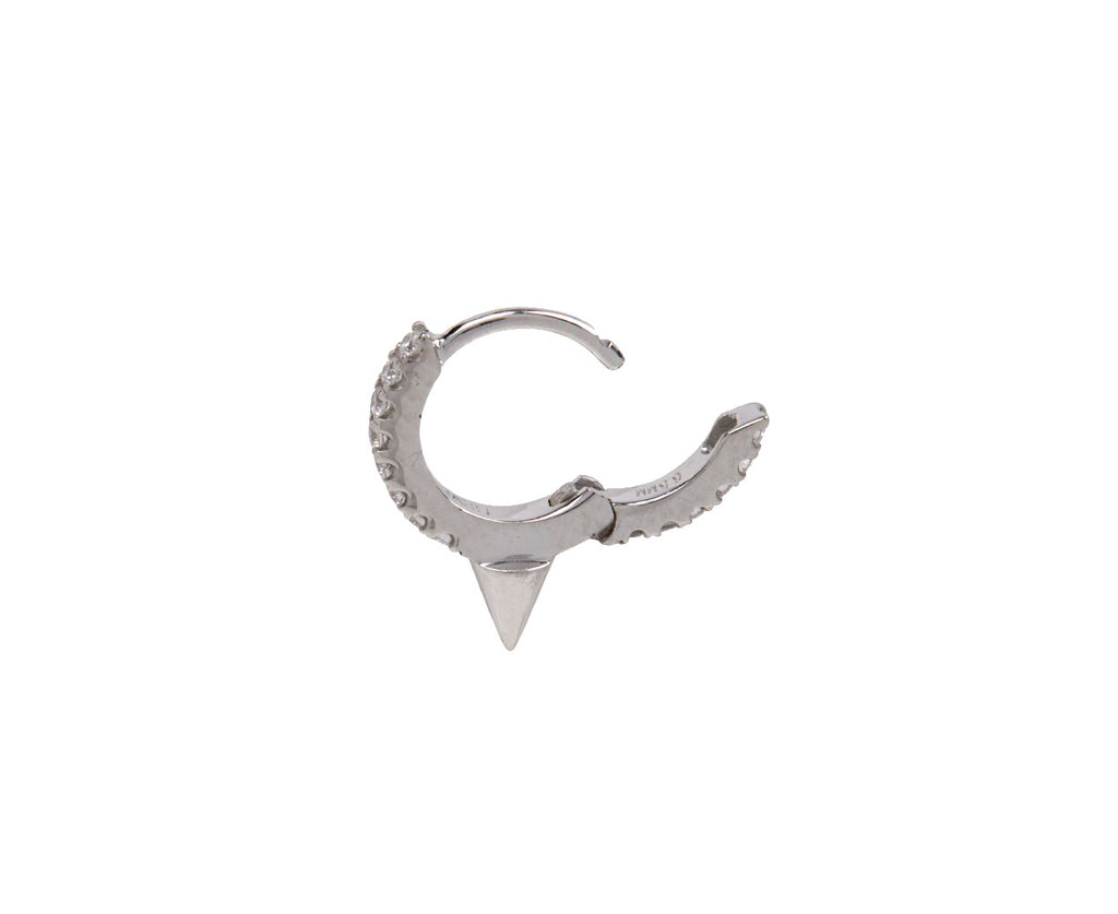 1/4 White Gold Diamond Eternity Spike SINGLE Hoop