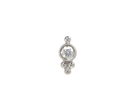 Maria Tash White Gold Five Diamond Trinity SINGLE Stud Earring
