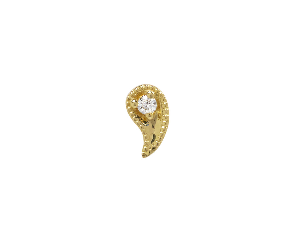 Maria Tash Yellow Gold Diamond Paisley SINGLE Right Earring