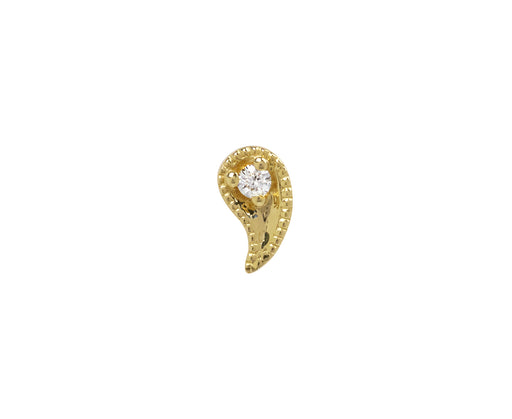 Maria Tash Yellow Gold Diamond Paisley SINGLE Right Earring