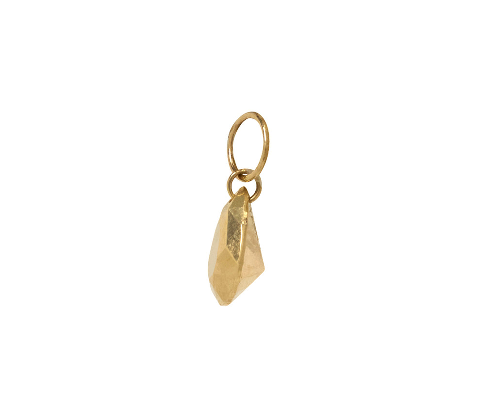 Maria Tash Yellow Gold Faceted Pear Charm ONLY - Angled View