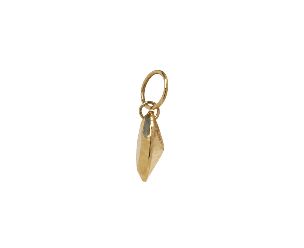 Maria Tash Yellow Gold Faceted Marquise Charm ONLY - Side View