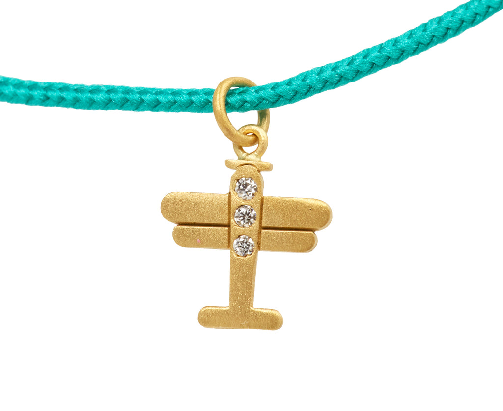 Marie-Hélène de Taillac Precious Plane Charm Bracelet - Closeup