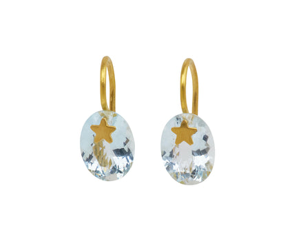 Aquamarine Precious Star Earrings