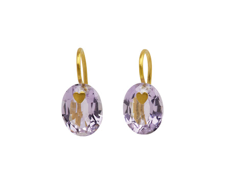 Amethyst Precious Heart Earrings