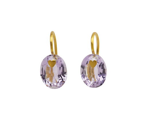 Amethyst Precious Heart Earrings