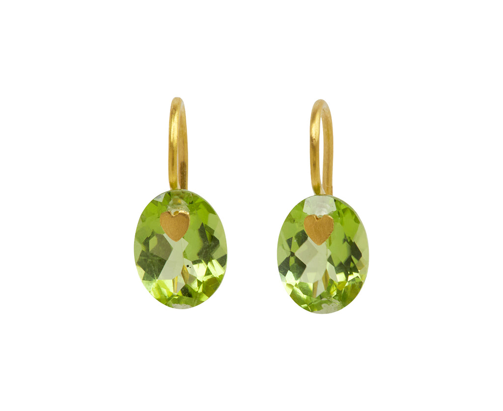Peridot Precious Heart Earrings