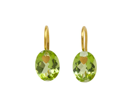 Peridot Precious Heart Earrings