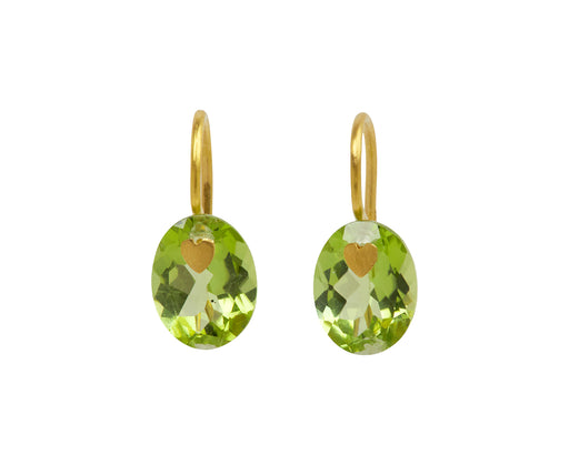 Peridot Precious Heart Earrings