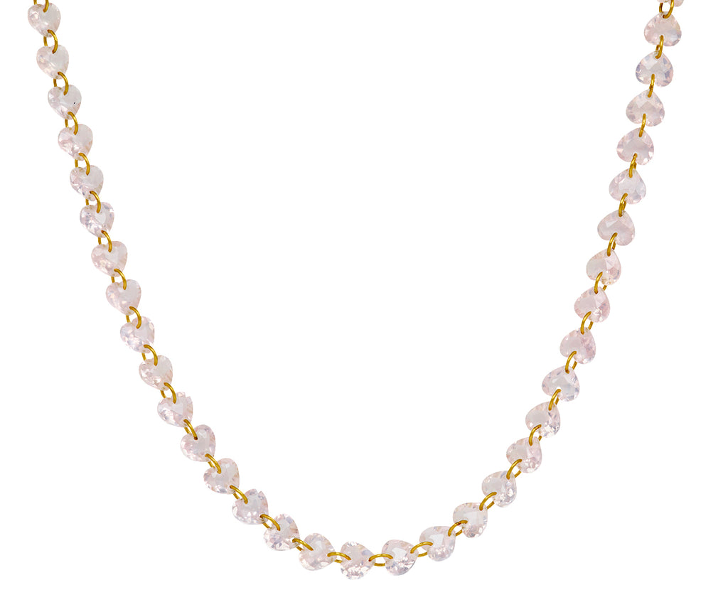 Rose Quartz Precious Heart Necklace