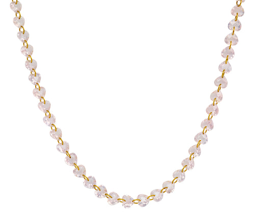 Rose Quartz Precious Heart Necklace