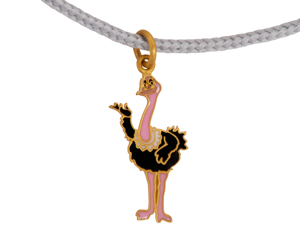 Marie-Hélène de Taillac Ostrich Charm Bracelet - Closeup
