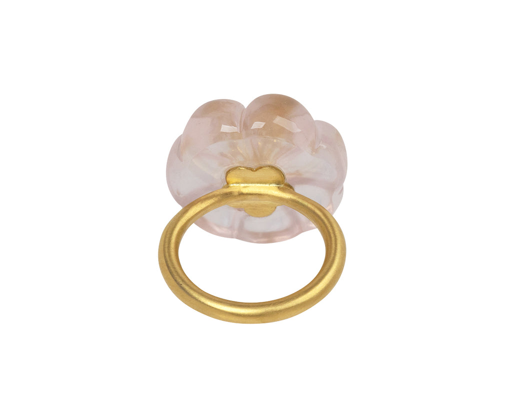 Rose Quartz Plum Blossom Ring