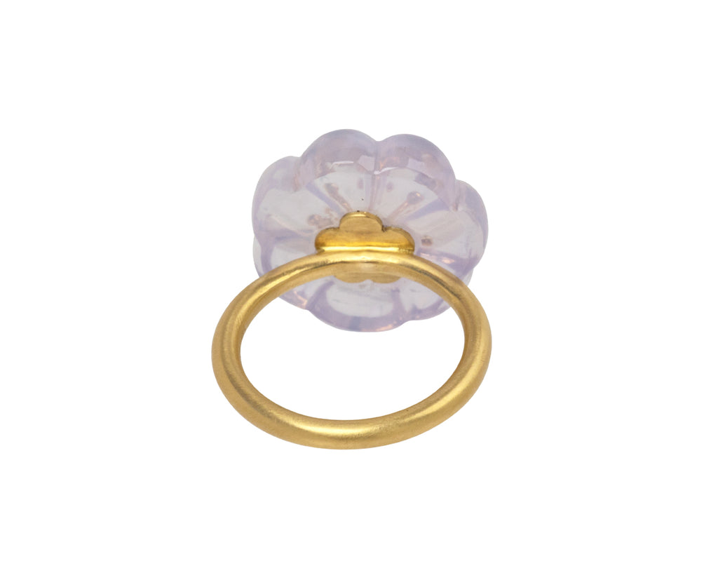 Small Lavender Quartz Plum Blossom Ring