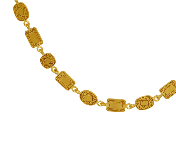Marie-Hélène de Taillac Gold Gem Sequins Necklace