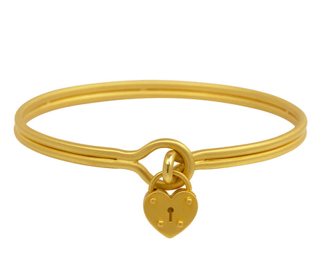 Double Knotted Love Padlock Bracelet