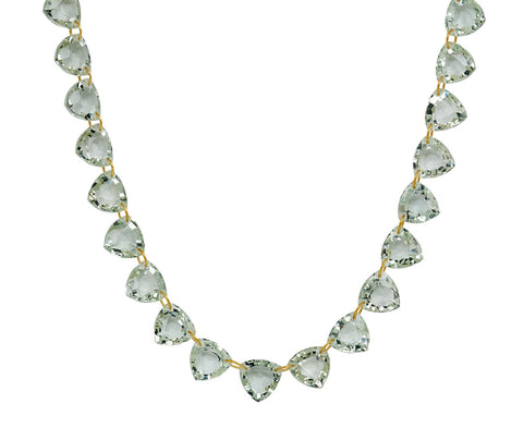 Marie-Helene de Taillac Green Quartz Trillion Necklace