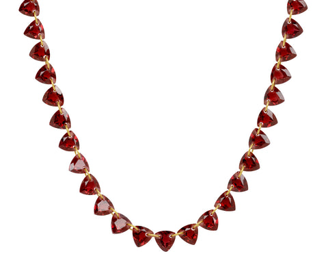 Garnet Small Trillion Necklace