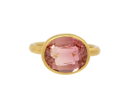 Orange Tourmaline Princess Ring