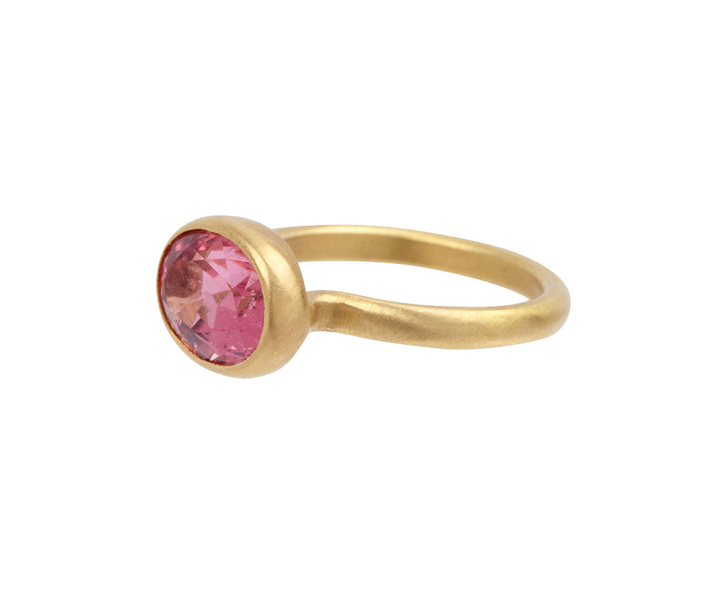 Oval Pink Tourmaline Princess Ring