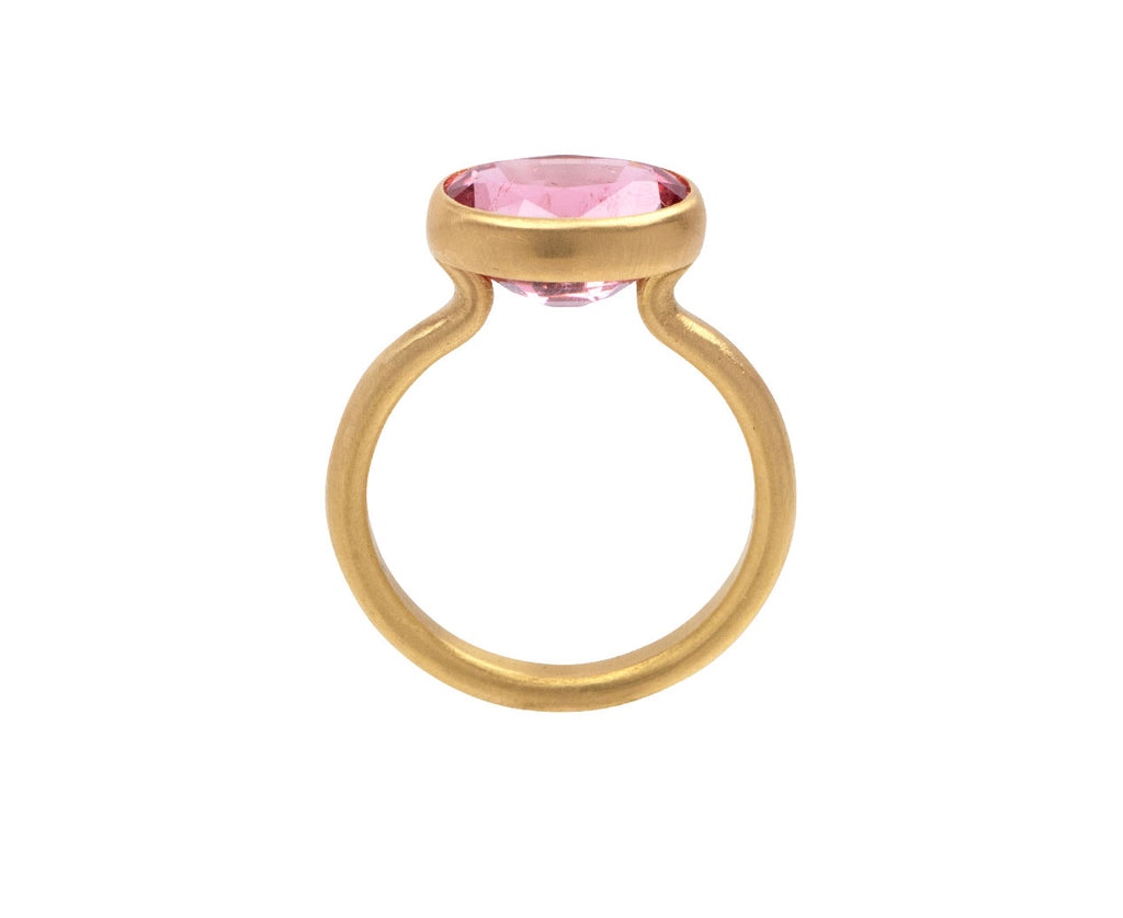 Oval Pink Tourmaline Princess Ring