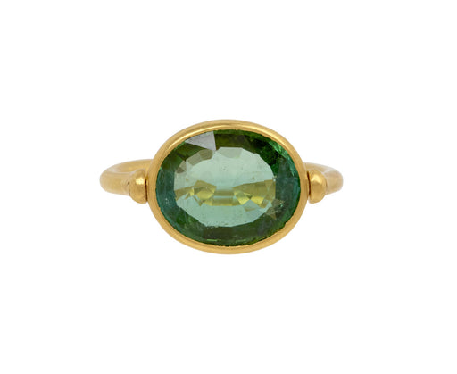Green Tourmaline Swivel Ring