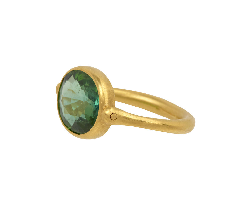 Green Tourmaline Swivel Ring