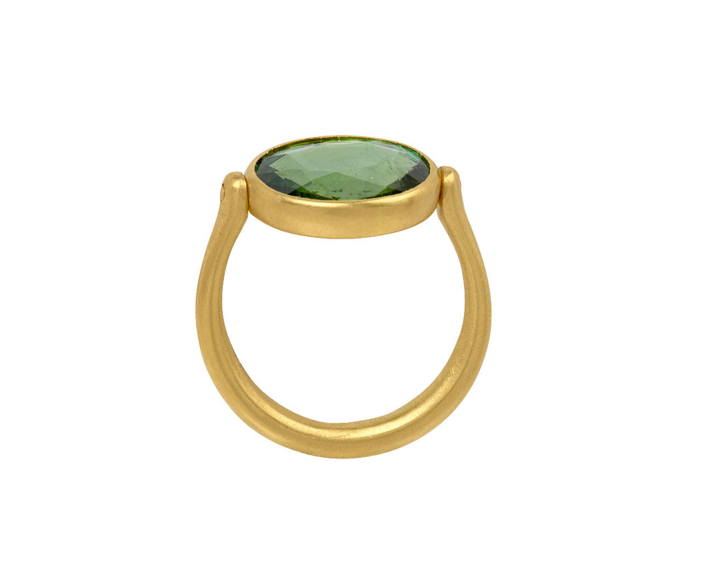 Green Tourmaline Swivel Ring