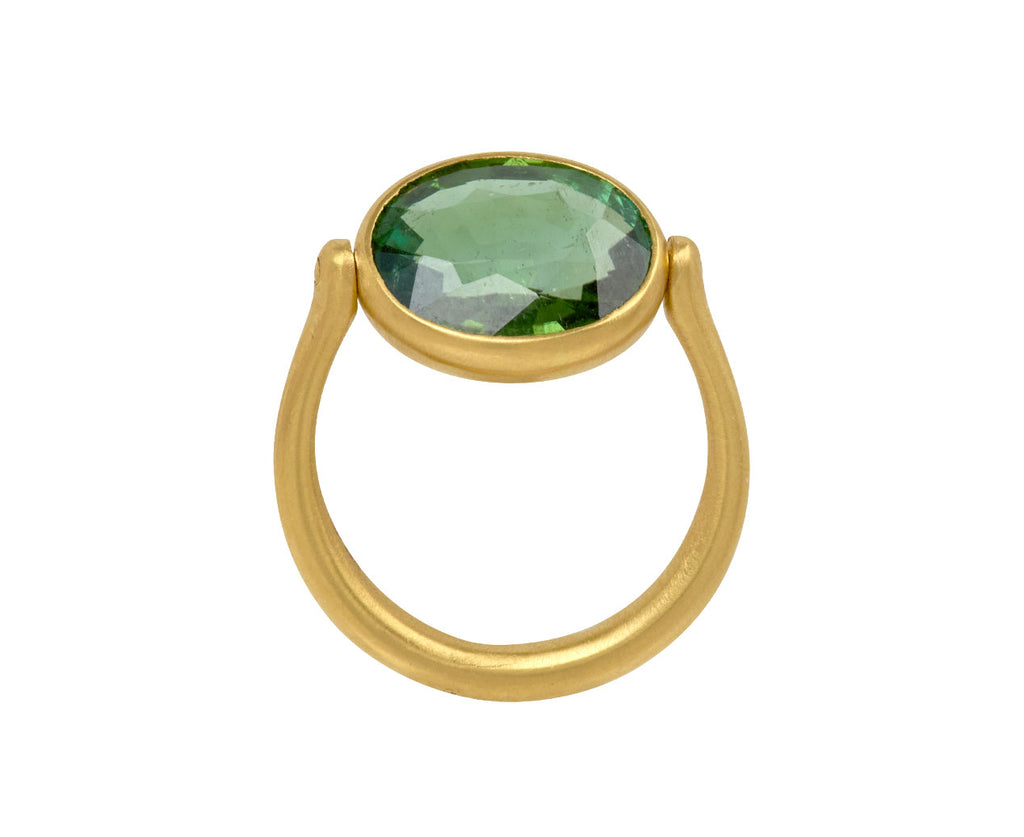 Green Tourmaline Swivel Ring