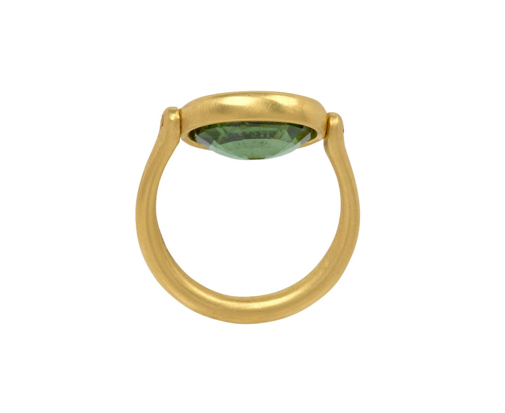 Green Tourmaline Swivel Ring