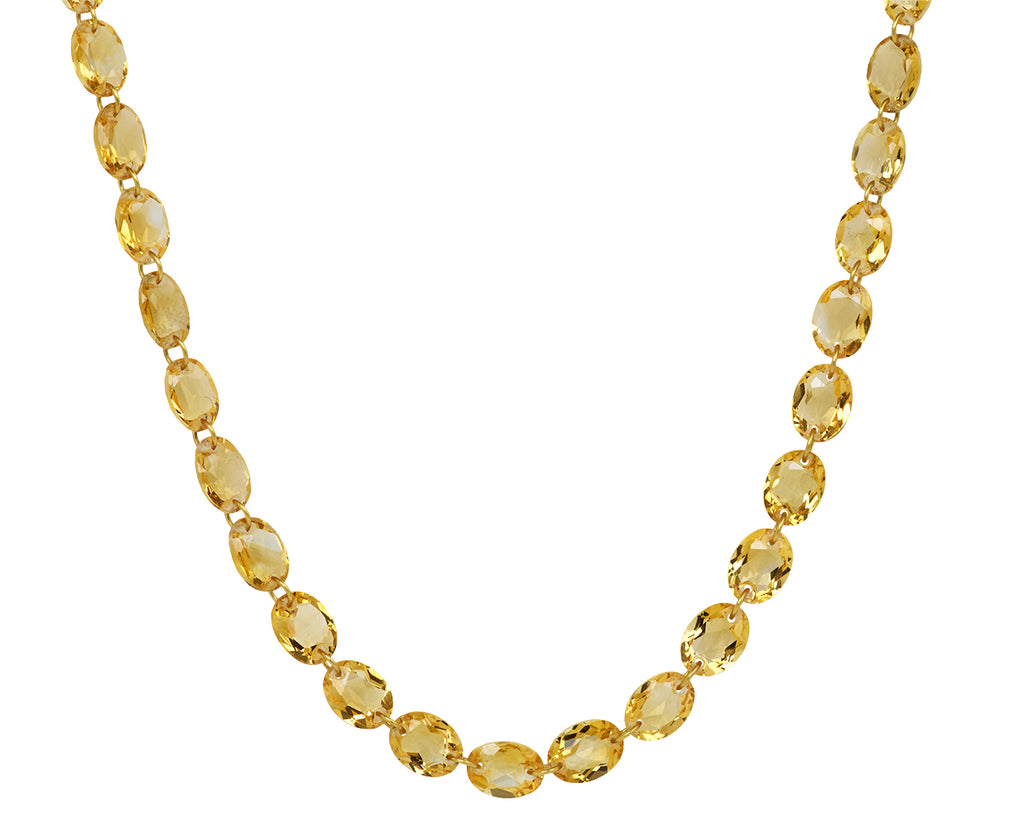 Oval Citrine Lady Like Necklace