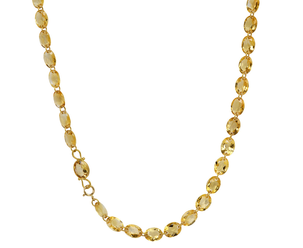 Oval Citrine Lady Like Necklace