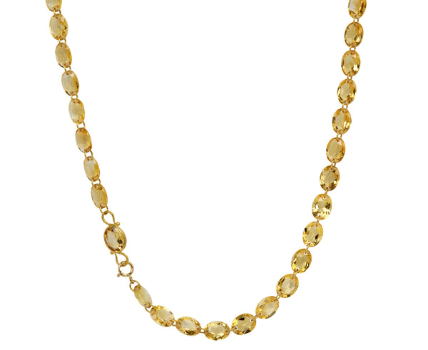 Marie-Hélène de Taillac Oval Citrine Lady Like Necklace