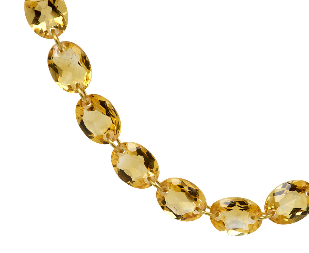 Oval Citrine Lady Like Necklace