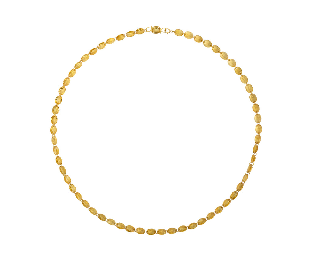 Oval Citrine Lady Like Necklace