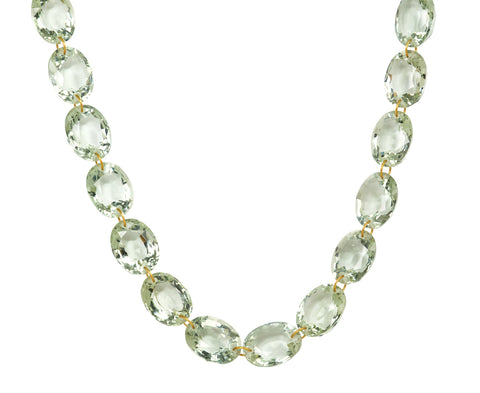 Green Quartz Oval Ladylike Necklace