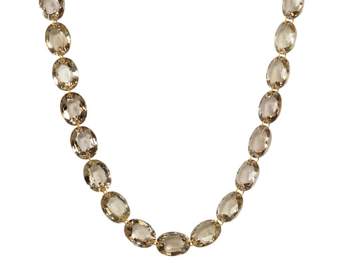 Smoky Quartz Oval Ladylike Necklace