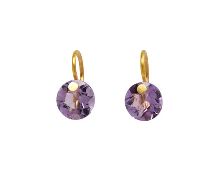 Extra Small Amethyst Brilliant Earrings