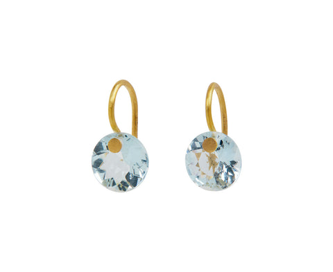 Extra Small Aquamarine Brilliant Earrings