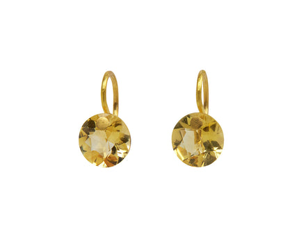 Extra Small Citrine Brilliant Earrings