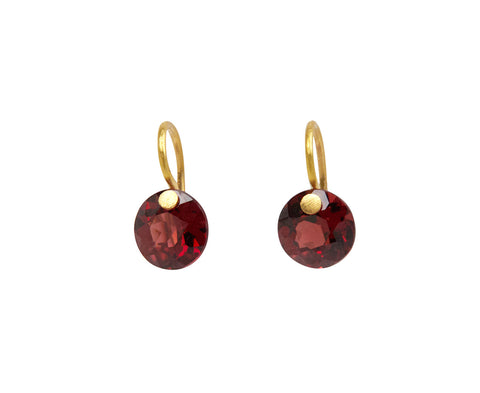Extra Small Garnet Brilliant Earrings - TWISTonline