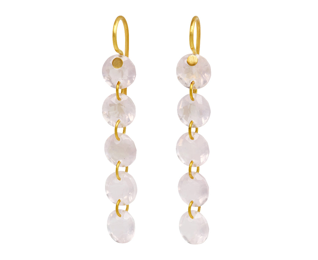 Rose Quartz Rivieres Earrings