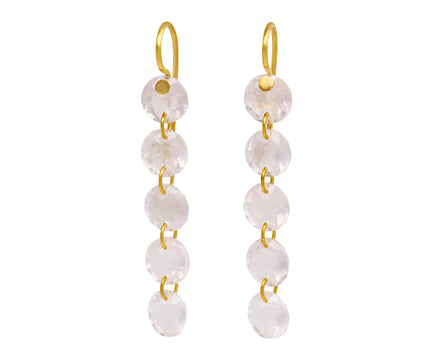 Rose Quartz Rivieres Earrings
