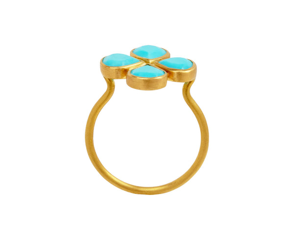現品限り一斉値下げ！ Marie-Hélène Ring Clover Turquoise Taillac de リング(指輪)