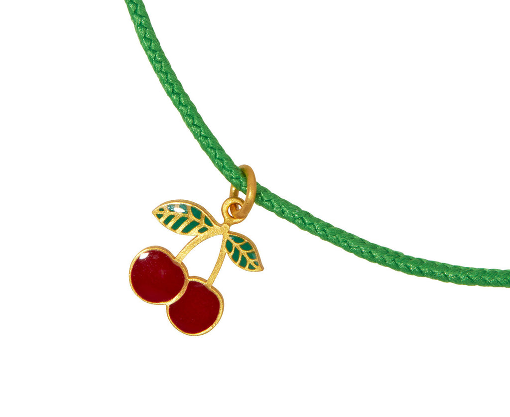 Marie-Hélène de Taillac Cherries Charm Bracelet - Closeup