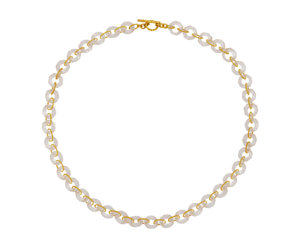 Marie-Hélène de Taillac Rose Quartz Precios Link Necklace