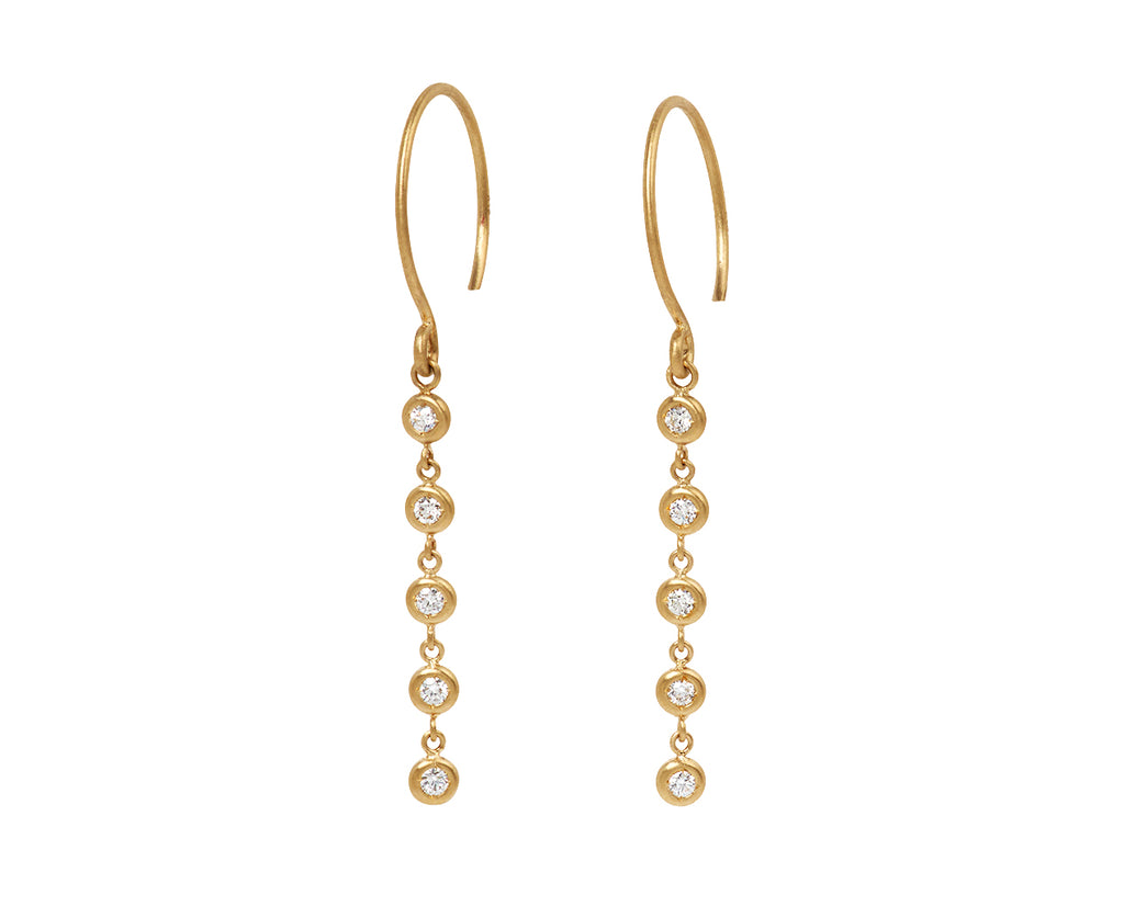 Puff Diamond Hook Earrings