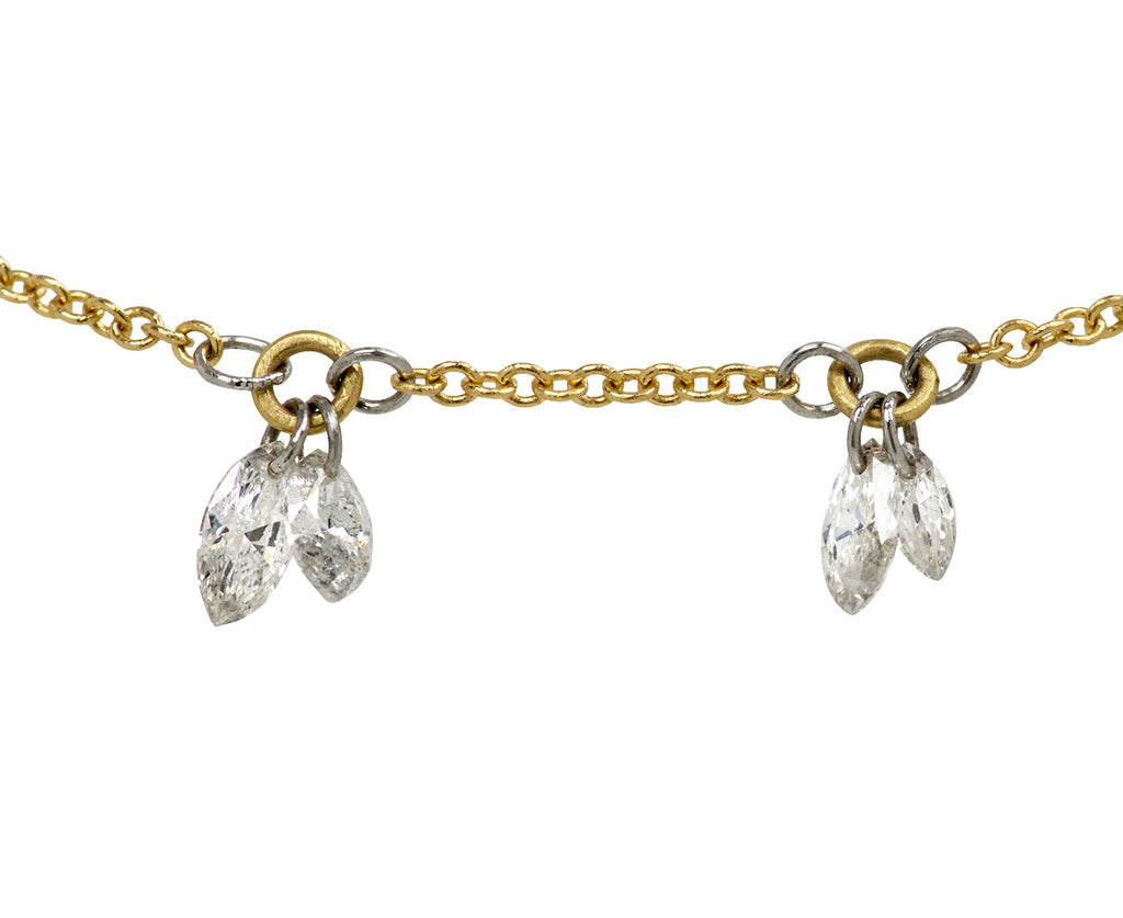 Double Marquise Diamond Dangle Bracelet